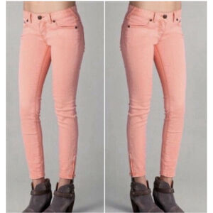 Free People ankle zip stretch skinny jeans size 6
